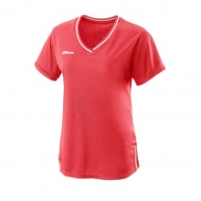 Wilson Tennis Shirt Team II V-Neck coral red Women